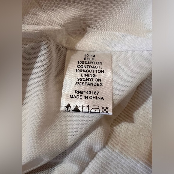 Dance & Marvel Sheer White Hooded Zip-Up Jacket - Size M - Picture 6 of 8